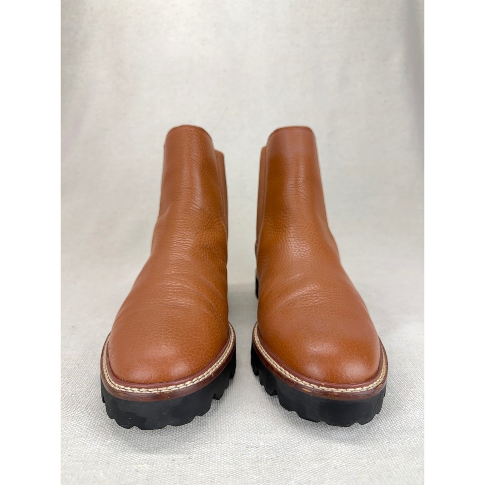 Madewell The Carina Boot English Saddle Brown Pebbled Leather‎ Lug Chelsea Boots - Picture 12 of 12
